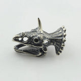 925 Silver Triceratops Beaded Charm for European Bracelet