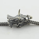 925 Silver Triceratops Beaded Charm for European Bracelet