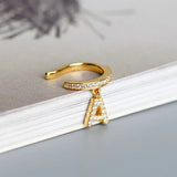 925 Silver A Letter Ear Cuff Clip On No Piercing Hoop Earring
