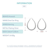 925 Silver U Shaped Hoop Earring For Women