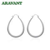 925 Silver U Shaped Hoop Earring For Women