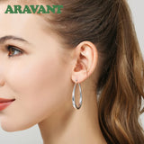 925 Silver U Shaped Hoop Earring For Women
