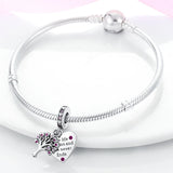 925 Silver Family Forever Beads Charm for Bracelet Necklace