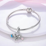 925 Silver Family Forever Beads Charm for Bracelet Necklace