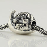 925 Silver Vintage Castle Snail String Beads Fit European Troll Bracelet
