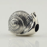 925 Silver Vintage Castle Snail String Beads Fit European Troll Bracelet