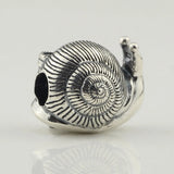 925 Silver Vintage Castle Snail String Beads Fit European Troll Bracelet