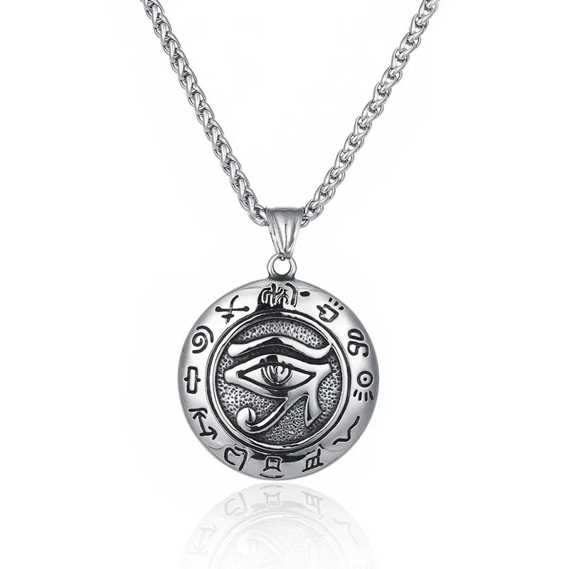 925 Silver Horus Eye Pendant Constellation Necklace for Men