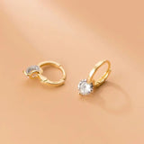 925 Silver Vintage Diamond Earrings Ins Tide Wind Style