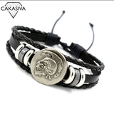 Vintage Multilayer Woven Bracelet Men's Pull Leather Hip Hop Jewelry
