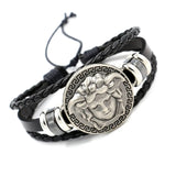 Vintage Multilayer Woven Bracelet Men's Pull Leather Hip Hop Jewelry