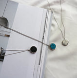 Vintage Round Turquoise Pendant Necklace for Women
