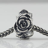 925 Silver Vintage Rose Beads Charms For 3.0mm Bracelet