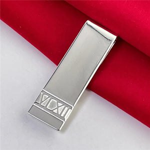 925 Silver Roman Pattern Wallet Strip Jewelry Gift