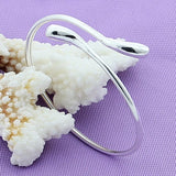 925 Silver Water Drop Cuff Bracelet Bangle Women Wedding Jewelry