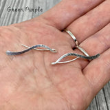 925 Silver Wave Arc Clip Earrings Women