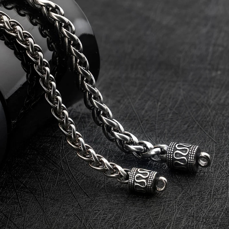 925 Silver Chain Bracelet Men's Vintage Jewelry Thai Silver