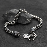 925 Silver Chain Bracelet Men's Vintage Jewelry Thai Silver