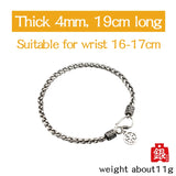 925 Silver Chain Bracelet Men's Vintage Jewelry Thai Silver