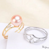 925 Silver Wedding Bridal Party Pearl Ring Finger Ring Settings
