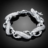 925 Silver Dragon Bracelets&Bangles For Women&Men Party Silver Jewelry