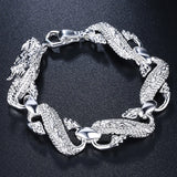 925 Silver Dragon Bracelets&Bangles For Women&Men Party Silver Jewelry