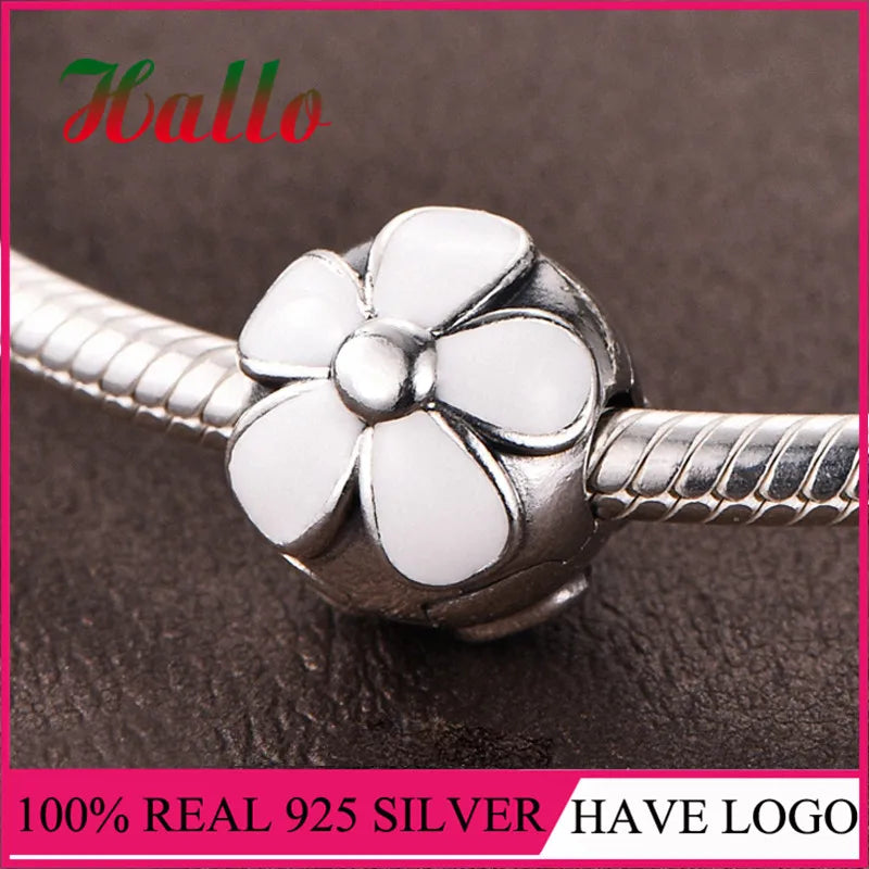 925 Silver Enamel Clip Beads For Women Fit Bracelet Silver 925 Dangle Charms