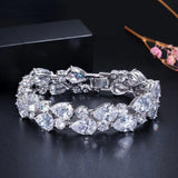925 Silver CZ Bracelet for Women Wedding Bangle