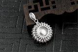 925 Silver Zircon Pendant Blank for 8mm Round Beads/Pearls P315B