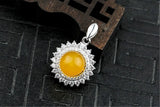 925 Silver Zircon Pendant Blank for 8mm Round Beads/Pearls P315B