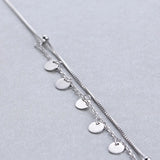 925 Silver Coins Anklet Bracelet Enkelbandje Tornozeleira Bohemian Vintage Gift
