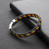 925 Silver Men Jewelry Buddha Bracelet Punk Leather Bracelet