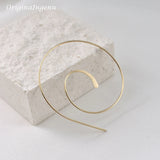 Vintage Boho Hammered 925 Silver Hoops Earrings for Women