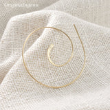 Vintage Boho Hammered 925 Silver Hoops Earrings for Women