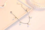 925 Silver Pearl Star Charm Bracelet for Women