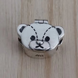 925 Silver Bear Head Photo Box Beads Fit European Troll Bracelet