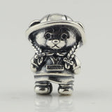 925 Silver Beads Kindergarten Backpack Female Bear Basic Chain Beads