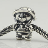 925 Silver Beads Kindergarten Backpack Female Bear Basic Chain Beads