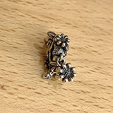 925 Silver Daisy Flower Spacer Beads for Jewelry Making