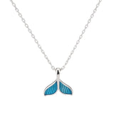 925 Silver Fishtail Necklace Whale Tailed Fish Nautical Chokers