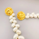 925 Silver Baroque Pearl Tassel Drop Earrings
