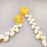 925 Silver Baroque Pearl Tassel Drop Earrings
