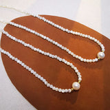 925 Sliver Shell Bead Choker Freshwater Pearls