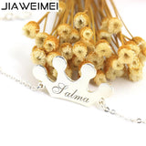 925 Silver Baby Crown Charm Bracelet with Name - Personalized Engraved Jewelry
