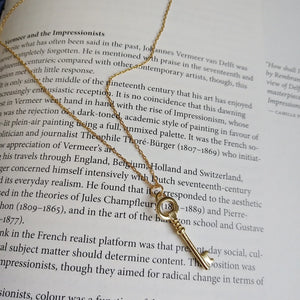 925 Silver Key Pendant Necklace Promise Wedding Jewelry Boho Key Necklace