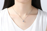 925 Silver Wedding Necklace 2ct CZ Zircon Pendant