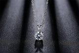 925 Silver Wedding Necklace 2ct CZ Zircon Pendant