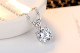 925 Silver Wedding Necklace 2ct CZ Zircon Pendant