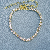 925 Silver Bling Tennis Chain Anklet Bracelet Crystal Anklet HipHop Jewelry