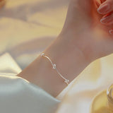 925 Stamp Bead Knot Bracelets Silver Jewelry